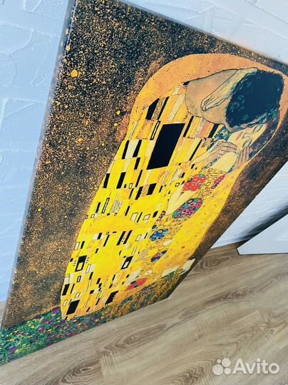 Картина Густав Климт Поцелуй Der Kuss