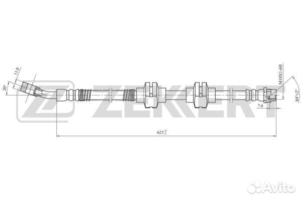 Шланг тормозной передний правый Opel Astra J