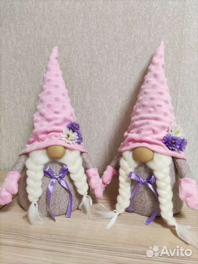 Новогодний скандинавский гном подарок ручной работ