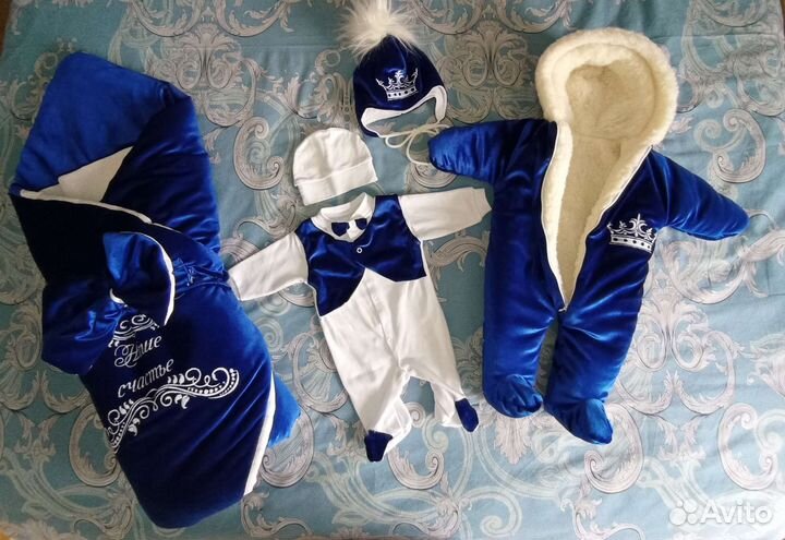 Конверт на выписку для мальчика зимний