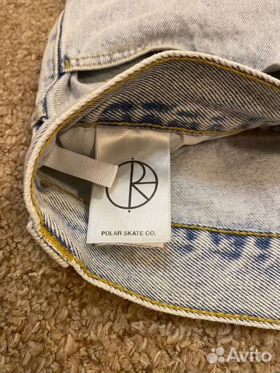 Джинсы широкие Polar big boy light blue