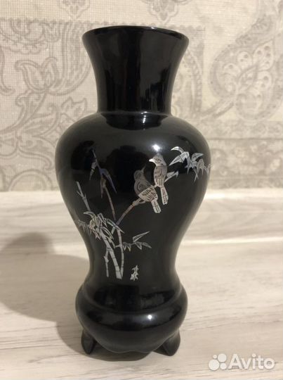 Ваза из шелка с росписью, ручная работа, Вьетнам