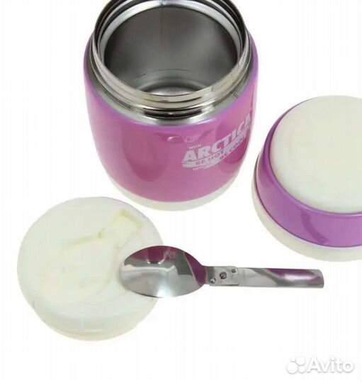 Термос вакуумный для обедов 380 мл. Б/У