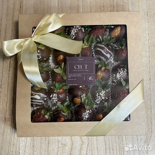 Клубника в шоколаде без сахара