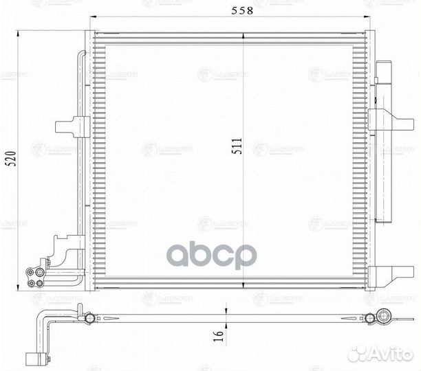 Радиатор кондиционера Geely Atlas (16) (lrac 3