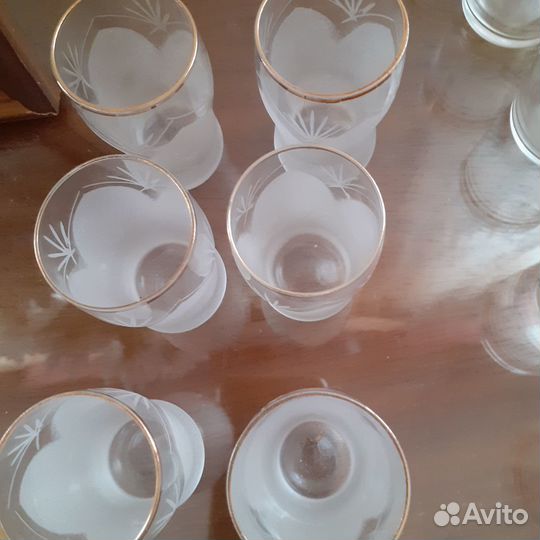 Стопки из тонкого стекла, б/у