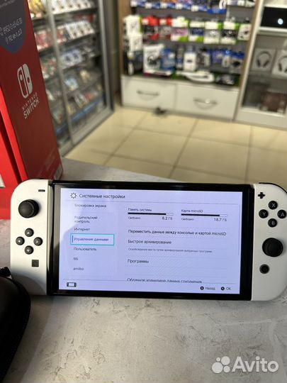 Nintendo switch oled 64gb+128gb прошита