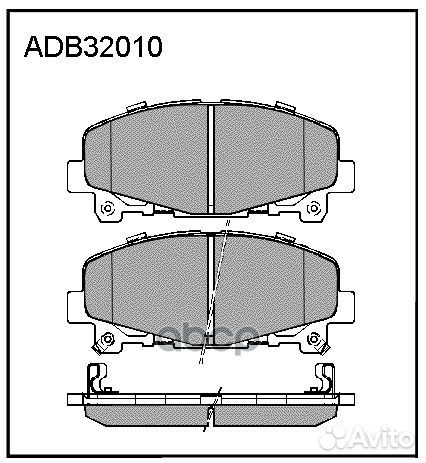 Колодки тормозные дисковые передние ADB32010 AL
