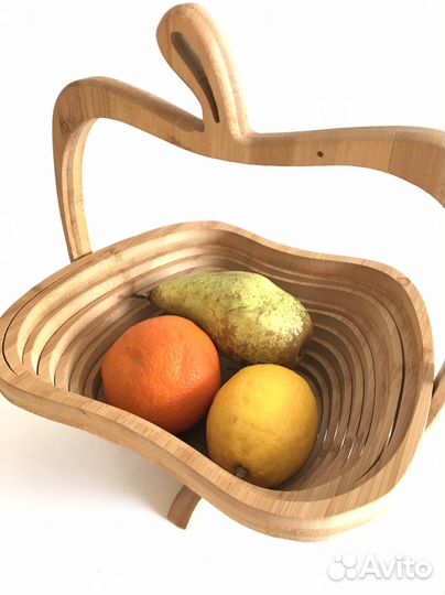 Ваза для фруктов, натуральное дерево
