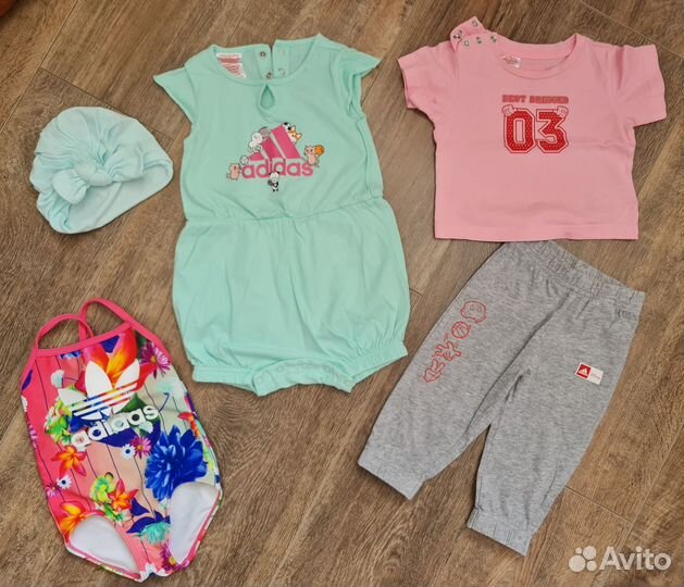 Купальник, боди-песочник, костюм Adidas на девочку