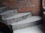 Монолитная, бетонная лестница, на второй этаж