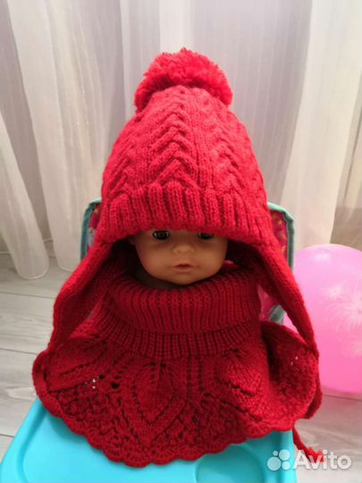 Комплект шапка и снуд