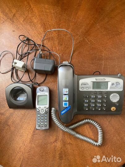 Телефон panasonic стационарный + трубка радио