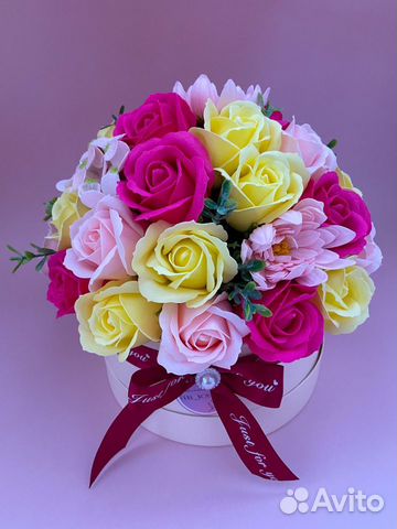 Букет из мыльных роз