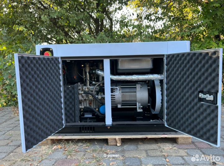Генератор дизельный 15 кВт g-power трехфазный с по