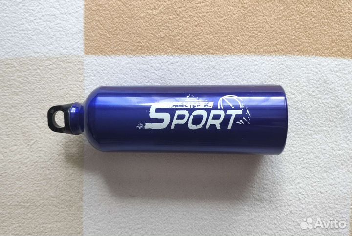 Спортивная металлическая фляга бутылка