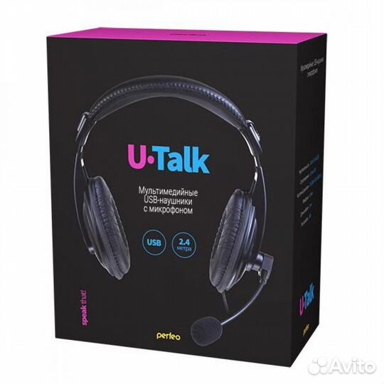 Гарнитура полноразмерная U-talk, микрофон, USB