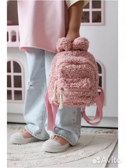 Рюкзак детский зайка плюшевый