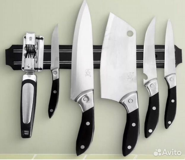 Набор ножей 5 штук магнитный держатель