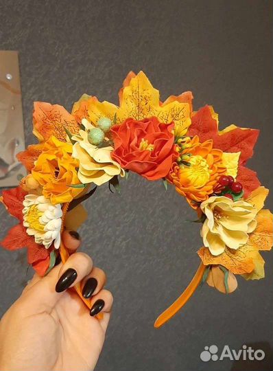 Осенний ободок корона на утренник