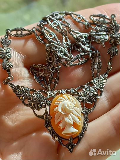 Колье, серебро 935 пробы, антиквариат