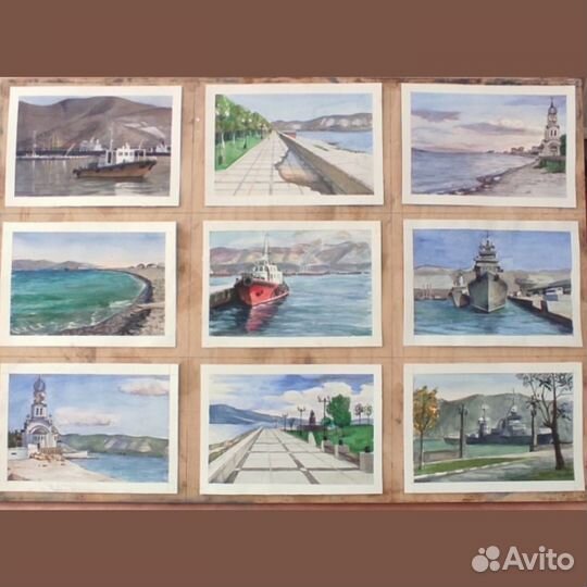 Новороссийск акварелью