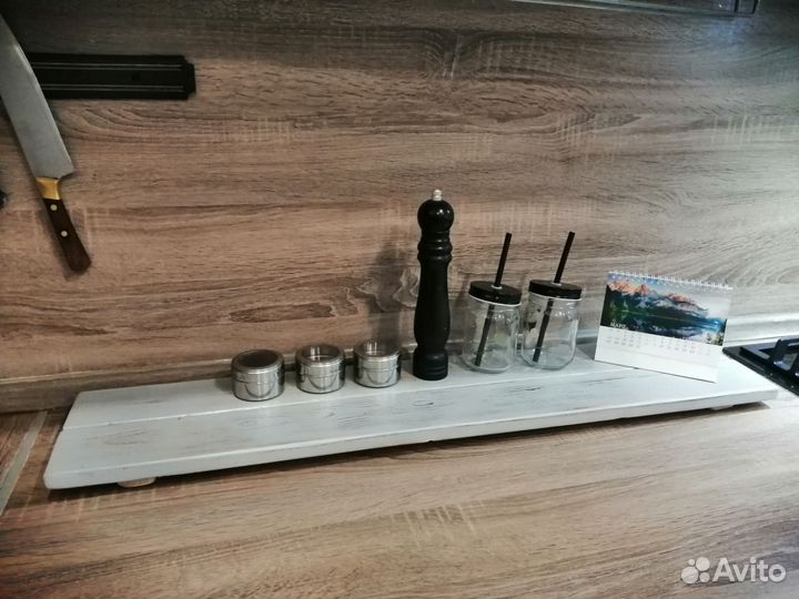 Поднос деревянный узкий