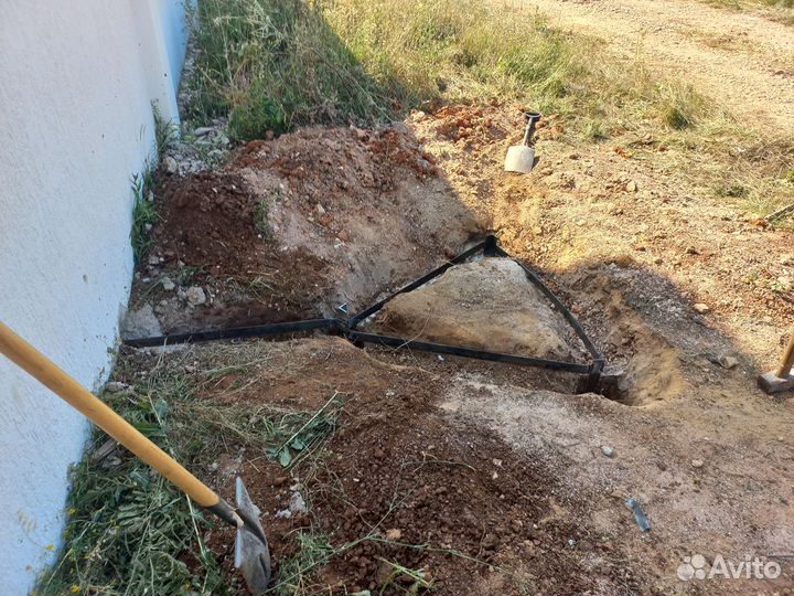 Монтаж контур заземления