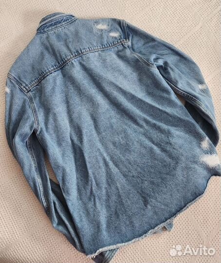 Джинсовка батник рубашка Zara man S