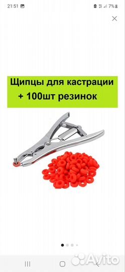 Эластратор для кастрации козлов ягнят
