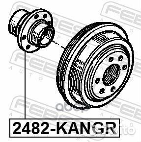 Ступица задняя renault kangoo 1997-2007 2482-KA