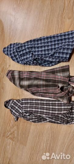 Рубашки хлопок 3 шт набор на пуговицах