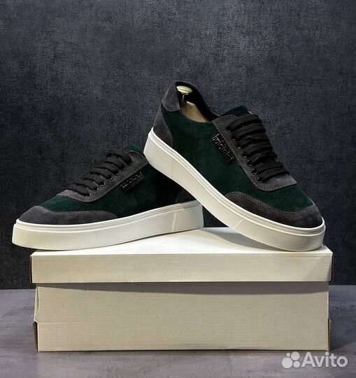 Кроссовки мужские baldinini кожа замша