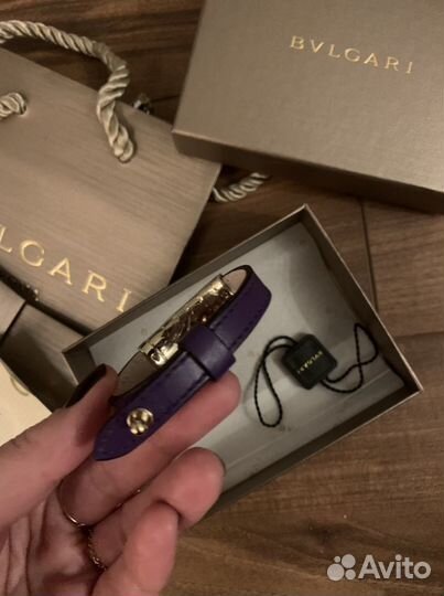 Браслет Bulgari serpenti из кожи с эмалью