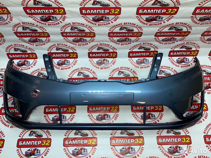 Киа Рио бампер 2011-2015 передний цвет BR7
