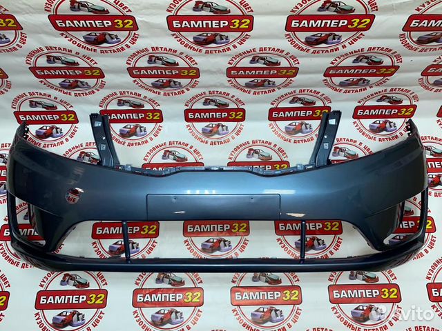 Киа Рио бампер 2011-2015 передний цвет BR7