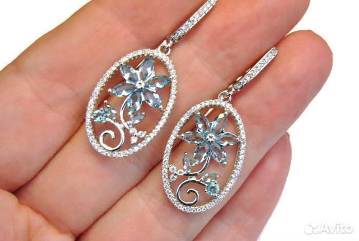 Серебряные серьги новые