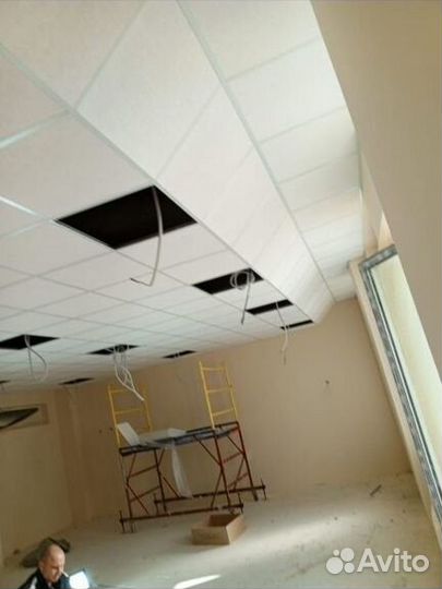 Монтаж подвесных потолков, стен