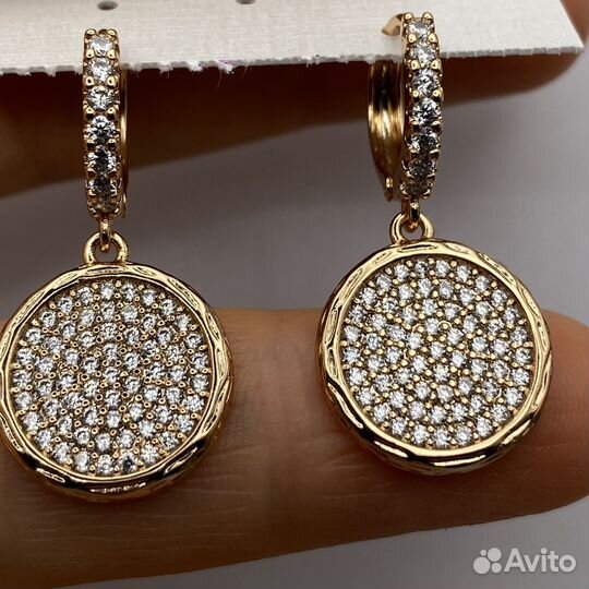 Серьги круглые