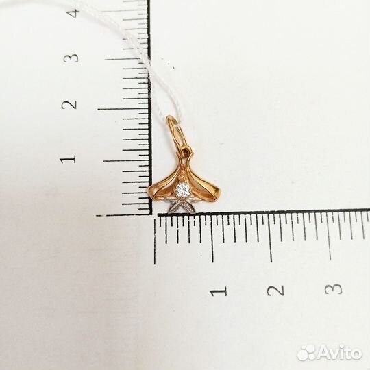 Подвеска с синтетическим камнем Золото