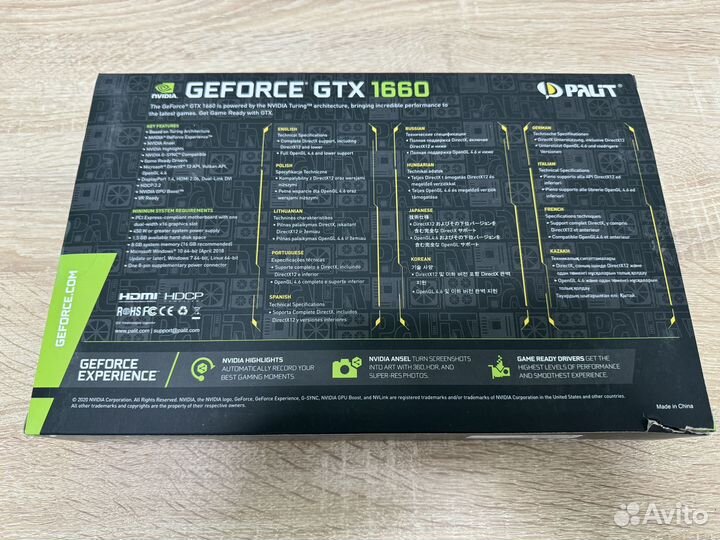 Видеокарта Palit nvidia GeForce GTX 1660 Dual