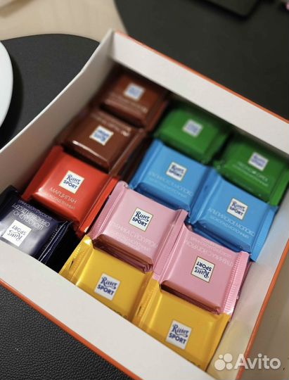 Ritter sport набор, 1,4 кг. 84 шт