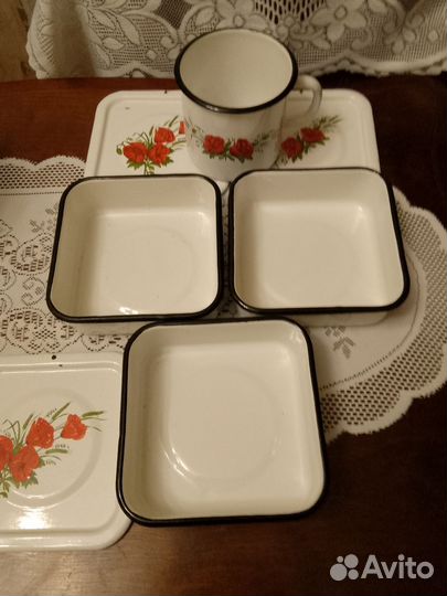 Наборы посуды эмаль СССР