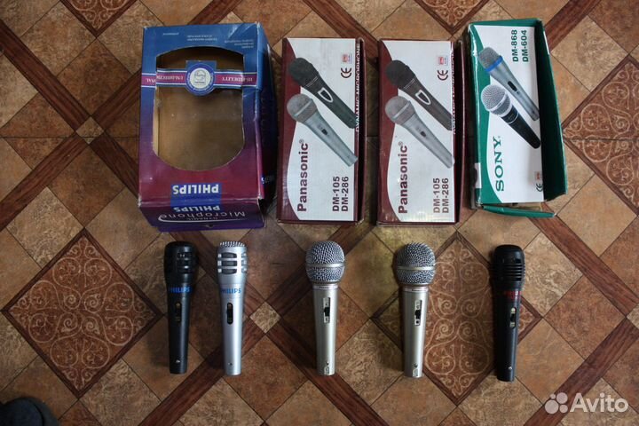 Микрофоны Philips Panasonic Sony