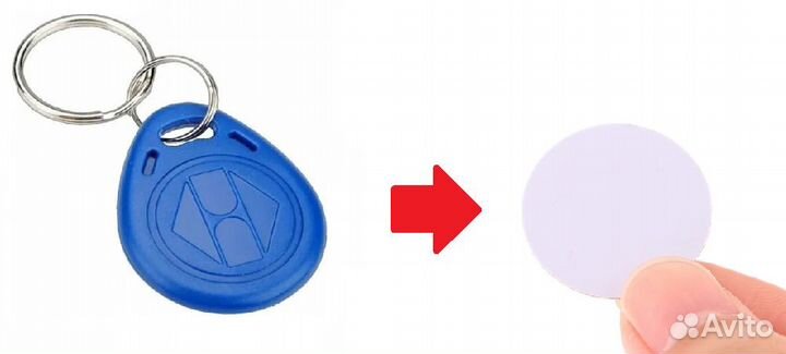 Создание копии домофонного ключа на ключе-стикере