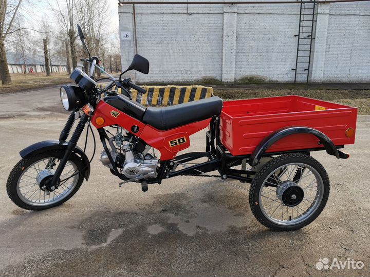 Трехколесный грузовой мопед зид 50-02 50/100сс