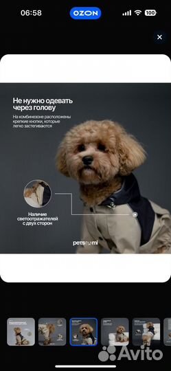 Комбинезон дождевик для собаки