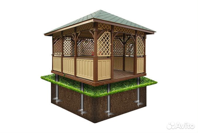 Винтовые сваи, монтаж свай