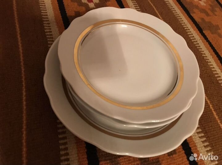 Тарелки Чехословакия, Дулево, чайник, сахарница