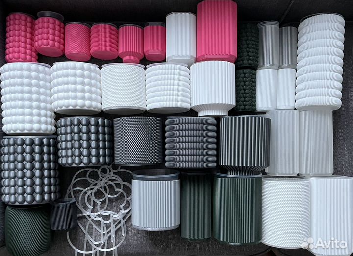 Кашпо 34 шт, опоры 6 шт